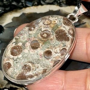 Birds Eye Ryolite Jasper Pendant 2 1/4”